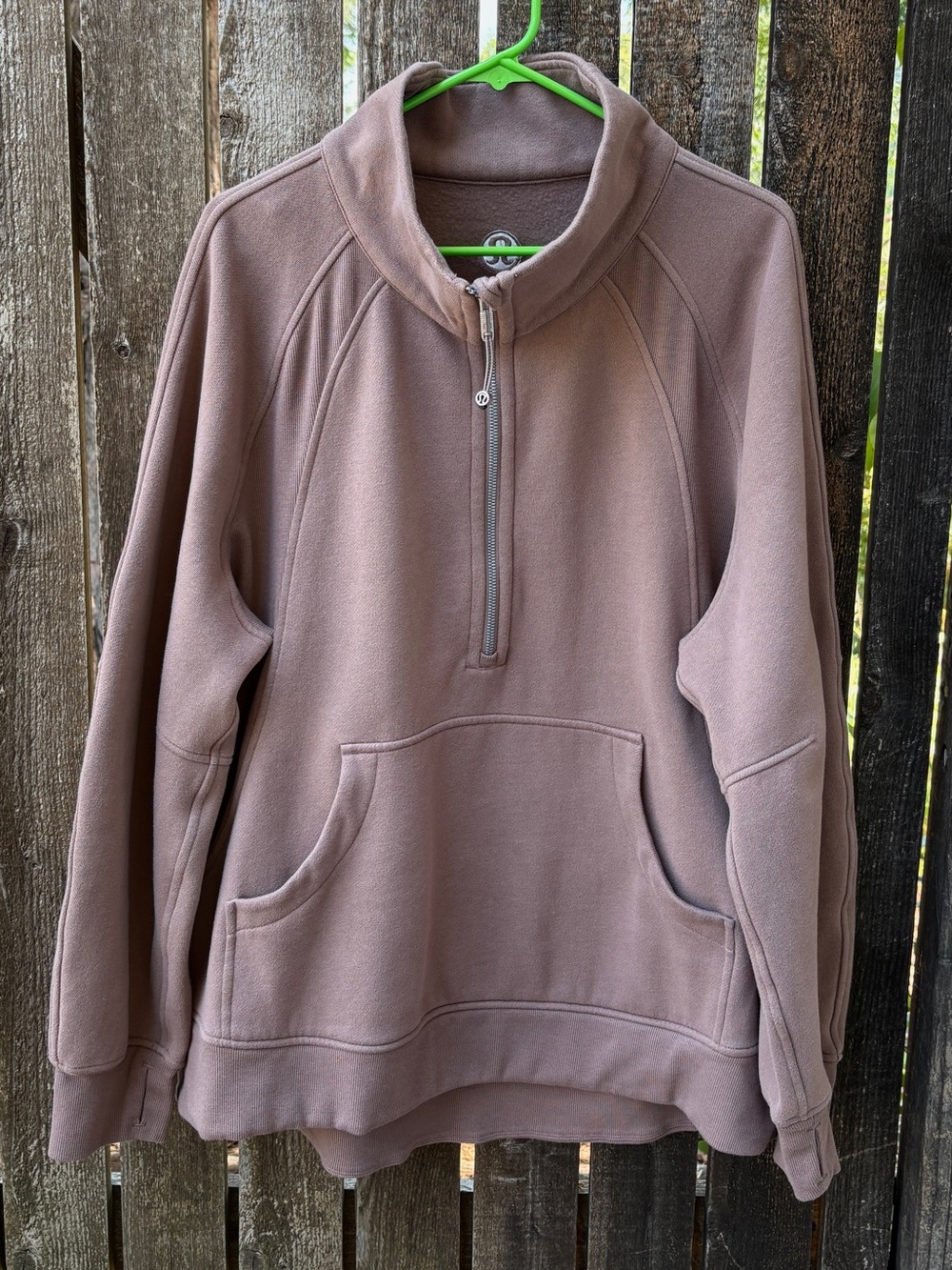 Lululemon Scuba Oversized Funnel Neck 1/2 Zip Fleece Sweatshirt Brown XL/XX
